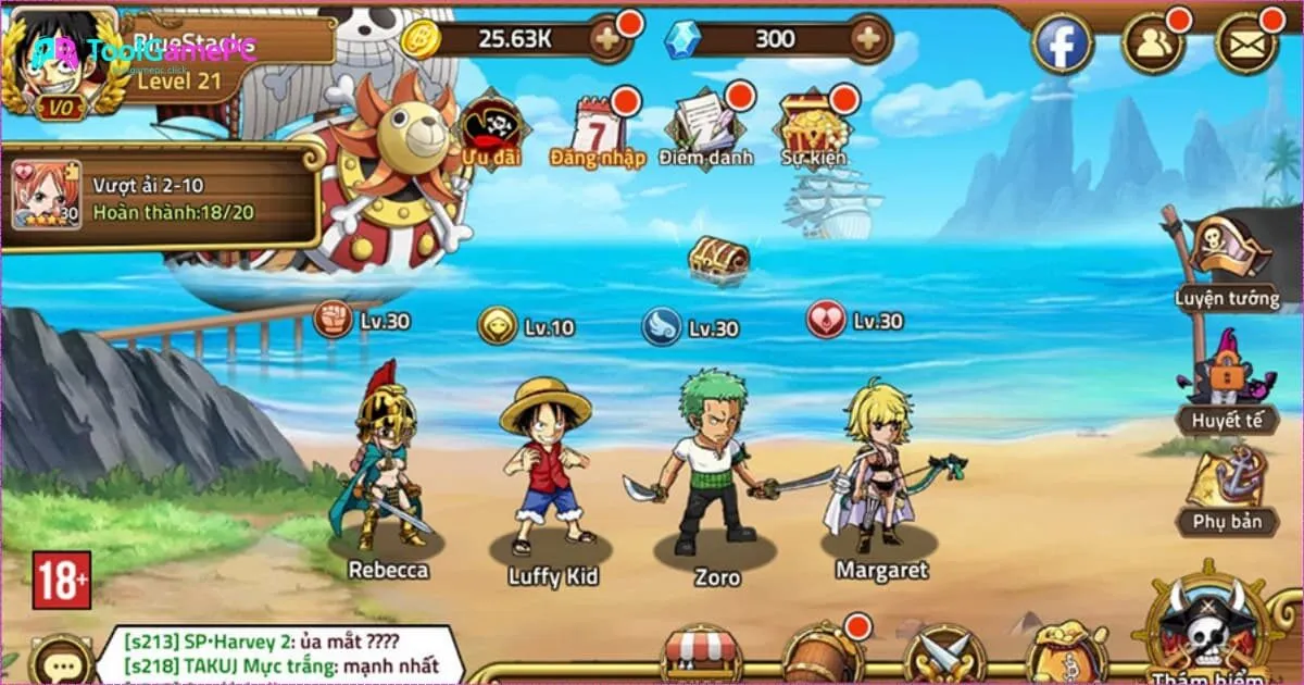 Cách Nhập Code Huyền Thoại Hải Tặc