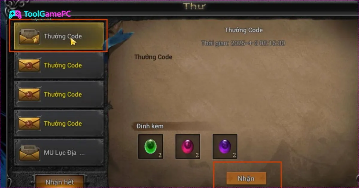 Cách Nhập Code MU Lục Địa VNG