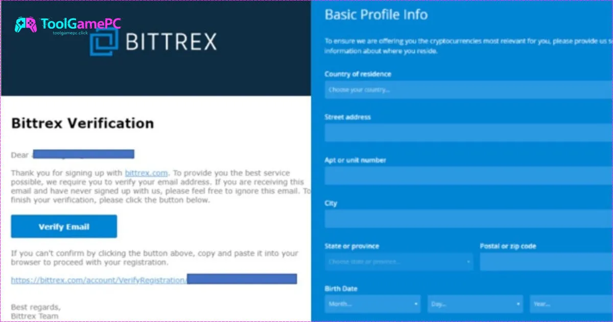 Chuẩn bị trước khi verify Bittrex