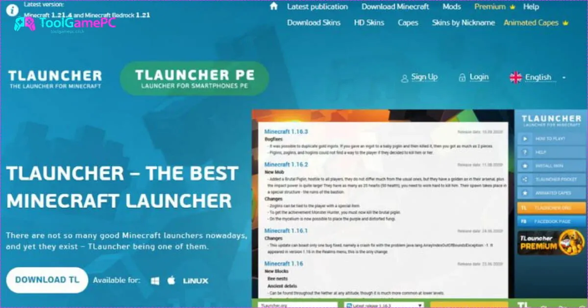 Hướng Dẫn Cài Đặt và Sử Dụng TLauncher Chi Tiết