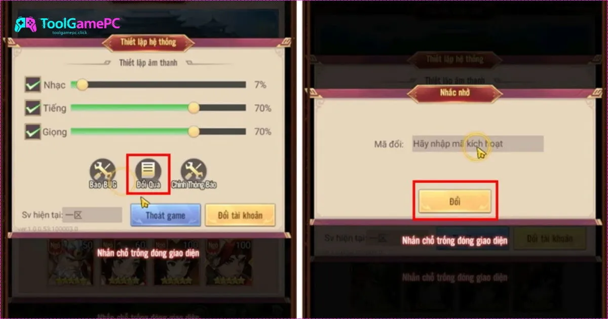 Hướng dẫn nhập code Mê Ta Tam Quốc chi tiết